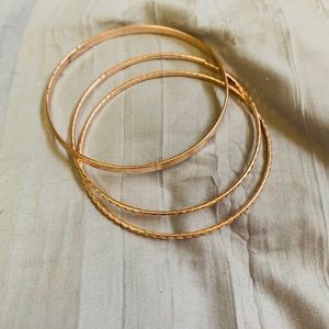 Rose Gold Bangle Set